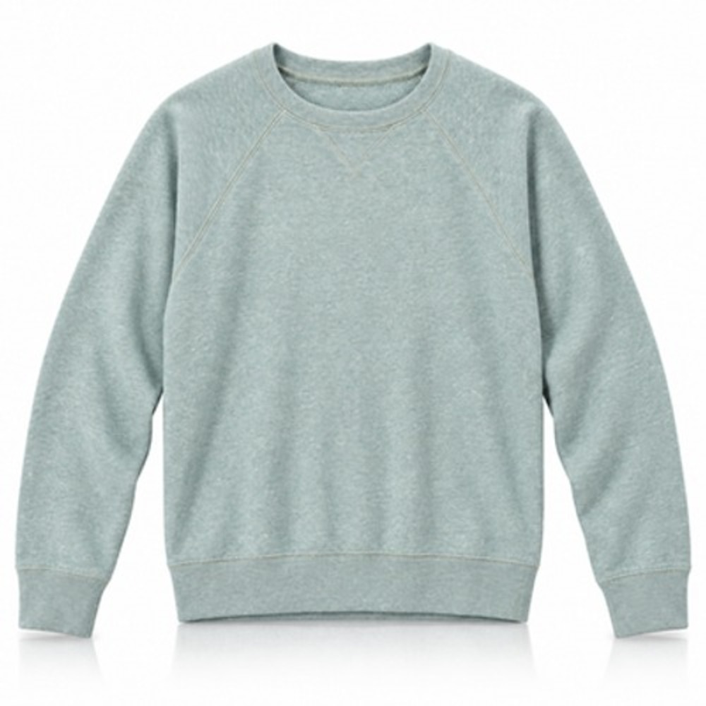 J.Crew Sweatshirt Mens Medium Green Heather Fleece Raglan Crewneck Re Imagined